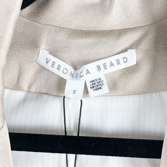 Veronica Beard Long and Lean Dickey Jacket Sand Size 2 Business Casual Neutral - Picture 6 of 10